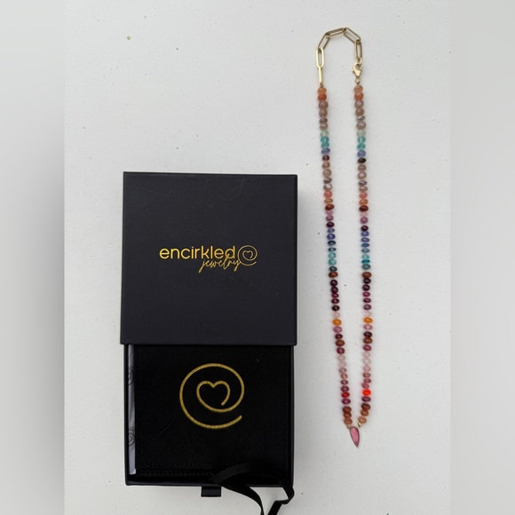 Encirkled “Athena” Multicolored Gemstone Necklace - Picture 3 of 4